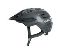 ABUS MTB Casco MoTrip - Casco de Bicicleta Robusto con Visera Ajustable en Altura para Ciclistas de montaña - Ajuste Individual - Unisex - Gris Brillante, S