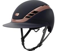 ABUS Pikeur AirLuxe SUPREME Long Visor Riding Helmet, Midnight Blue - Rosé Gold - S ABUS Pikeur
