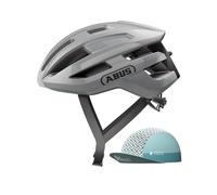 ABUS PowerDome ACE casco de ciclismo de carretera - con Race Cap - casco de ciclismo ligero con sistema de ventilación inteligente - Made in Italy - para hombres y mujeres - gris, talla S