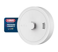 Detector de calor inalámbrico ABUS Prevaro Connect, de calor, conexión a red para cocina, baño, garaje y sótano, batería de 10 años, botón de prueba grande, almohadilla adhesiva y soporte magnético