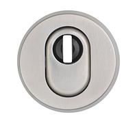 Abus RHZS415 ER SB 12541 - Embellecedor de cerradura con perfil para bombín para puertas de madera, acero inoxidable
