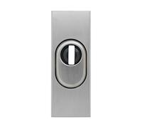 ABUS Roseta Protectora de Puertas RSZS316 con Escudo de Cilindro - para Puertas metálicas - Acero Inoxidable - 12543