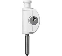 ABUS Seguro adicional para ventanas FTR70 W AL0125 - Tornillos de acero inoxidable - Cierre Uniforme - Nivel de Seguridad ABUS 4 - 73401 - 40 mm - Blanco