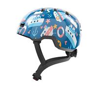 Abus Skurb Kid - Robusto Casco de Bicicleta con Imagen de Skate y Espacio para una coleta, múltiples diseños - para niñas y niños