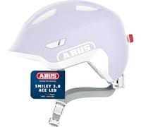 ABUS Smiley 3.0 Ace LED Children's Helmet - Bike Helmet with Light - Deep fit & Space for a Pigtail - for Girls and Boys