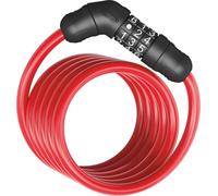 ABUS Spiralkabelschloss Star 4508C/150, 150 cm, Rojo
