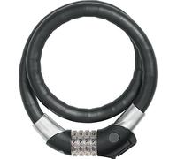 ABUS Steel-O-Flex Raydo Pro 1460/85 KF candado de cable - Juego de candado de bicicleta con soporte KF para el perno de la abrazadera del sillín de la bicicleta - 20 mm nivel de seguridad 6 - Negro