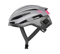 ABUS StormChaser - Casco de bicicleta ligero y cómodo para ciclismo deportivo profesional - Para hombre y mujer - Gris / Rosa, talla L