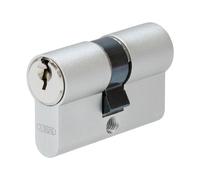 ABUS TI11 ST 25/25 Cilindro Corto de Perfil Doble - 3 Llaves, Plata