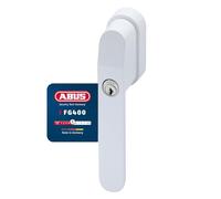 ABUS Tirador de ventana con cerradura FG400 - Cilindro de presión y llave - Seguridad infantil y antirrobos - Ajuste universal - AL0125 - Nivel de seguridad 5 - Blanco