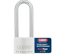 ABUS Titalium 64TI/50HB80 candado con grillete alto - cerradura de sótano con cuerpo de cerradura de aluminio especial - grillete de acero endurecido - nivel de seguridad 6