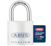 ABUS Titalium candado 80TI/45 - Cerradura de bodega con cuerpo de cerradura ligero y sólido de aluminio especial - Nivel de seguridad 7 - Plata