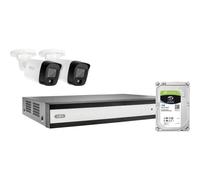 ABUS TVVR33623T - Kit todo en uno: grabadora de vídeo Performance Line y 2 mini cámaras analógicas (FlexNiteView), reconocimiento inteligente de personas y vehículos, control de navegador en PC, móvil