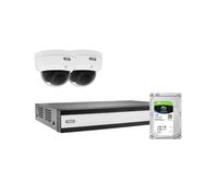 ABUS TVVR36423D - Grabadora de vídeo en Red y 2 cámaras PoE Mini Domo | Kit todo en uno, Performance Line, reconocimiento inteligente de personas y vehículos, control de navegador en PC