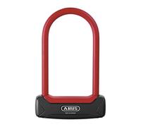 ABUS U-lock Granit Plus 640/135HB150 - Candado de bicicleta extra ligero con grillete redondo - Nivel de seguridad 12 - Negro/Rojo
