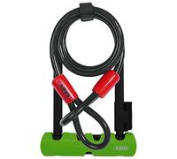 ABUS Ultra 410 U-lock + soporte SH34 + cable de seguridad Cobra 10/120 - Candado para bicicletas con grillete redondo - Nivel de seguridad 8