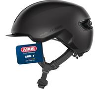 ABUS Urban Helmet HUD-Y - con luz LED Trasera magnética Recargable y Cierre magnético - Casco de Bicicleta Genial para Uso Diario - para Hombres y Mujeres