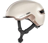 ABUS Urban Helmet HUD-Y - con luz LED trasera magnética recargable y cierre magnético - Casco de bicicleta genial para uso diario - para hombres y mujeres