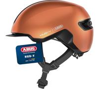 ABUS Urban Helmet HUD-Y - con luz LED Trasera magnética Recargable y Cierre magnético - Casco de Bicicleta Genial para Uso Diario - para Hombres y Mujeres
