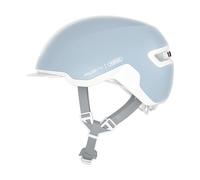 ABUS Urban Helmet HUD-Y, con luz Trasera LED magnética Recargable y Cierre de Clic, Casco de Bicicleta Moderno para Uso Diario, para Hombres y Mujeres, Pure Aqua, Talla S