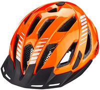 ABUS Urban-I 3.0 - Casco de bicicleta urbana moderno con luz trasera para transportarse en la ciudad - Para hombre y mujer - Naranja, talla L