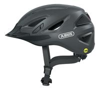ABUS Urban-I 3.0 MIPS - Casco de Bicicleta con protección contra Impactos, luz Trasera, Visera y Cierre magnético - para Hombre y Mujer - Gris, Talla L
