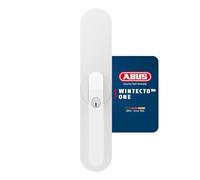 ABUS Ventana de accionamiento Wintecto One - Tirador inteligente para ventana, puerta de balcón y patio - con función de alarma - Fácil montaje sin taladrar - Color blanco cierre uniforme (AL0125)