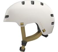 ABUS Xoxo Eco - Casco de Bicicleta con Aspecto de Patinador para monopatín, Bicicleta, Scooter, Todos los componentes parcialmente o Totalmente reciclados - para jóvenes y Adultos - Talla L, Color