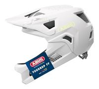 ABUS YouDrop FF - Casco de Bicicleta de montaña para niños y jóvenes, con Protector de Barbilla extraíble