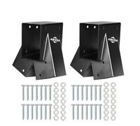 ABUSA Juego de columpios resistentes, 2 soportes negros para columpios con marco en A, con todos los accesorios para equipos de parque infantil, piezas de montaje incluidas (B007)