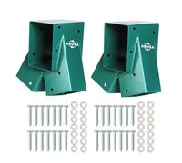 ABUSA Juego de columpios resistentes, 2 soportes verdes para columpios con marco en A con todos los accesorios para equipos de parque infantil, piezas de montaje incluidas (G007)