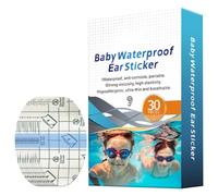 Ьaby Ear Covers - Waterproof Ear Protectors | PU Film Patches | 30 Piece Convenient Pack, Soft Breathable Material, Full Ear Coverage Solution for Bathing Swimming Shower Activities
