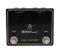 ABY - Pedal selector de línea para conmutación de amplificador | Conmutación A/B sin costuras, diseño de derivación real, indicador de estado LED, canales de bucle dual, función de silencio