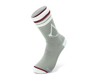 Aby Style Assassins Creed Calcetines Classic Crest Logo Nuevo Oficial De Los Hombres Gris