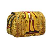 ABYchdd Estuche para bolígrafos con doble concha de la serie Ancient Egypt Tribe, bolsa de tela Oxford con bolsillos con cremallera, regalo ideal