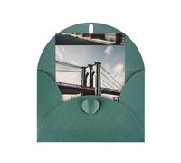 ABYchdd Tarjeta de felicitación con impresión del puente de Brooklyn S, interior en blanco para notas, para Navidad, cumpleaños, San Valentín