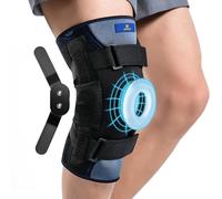ABYON Rodillera con Bisagras para Hombres y Mujeres con Rótula Abierta y Estabilizadores Laterales Dobles para Aliviar el Dolor de Rodilla, MCL, ACL, LCL, Tendinitis, Ligamento