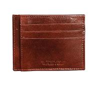 ABYS Bomaby Brown Cuero Genuino Suministro||billetera de viaje||Funda de identificación||tarjetero||Portatarjetas||Clips de dinero para hombres y mujeres, Bombay marrón, accesorios de viaje, Bombay