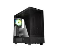 ABYSM Gaming Caja ATX Danube SAVA H400, cristal templado frontal y lateral, Negra