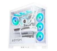 ABYSM Danube Sava H500 White Escritorio Transparente/Blanco