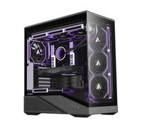 Abysm Gaming Arian Frame A400 - Torre ATX Gaming con Chasis Inclinado, 4 Ventiladores ARGB PWM, Cristal Templado, Soporte GPU 420 mm, USB Type-C, Refrigeración Líquida 360 mm - Caja PC Gamer Negra