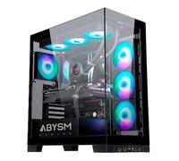 Abysm Gaming Caja PC Gamer Danube SAVA H500 Black ATX, con Espacio para Tarjetas Gráficas de hasta 430 mm, Lateral y Frontal de Cristal Templado, USB-C y Ventiladores ARGB