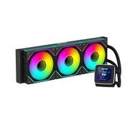 ABYSM Gaming Refrigeración Líquida OCEANIC 360 Black ARGB, con Pantalla LCD de 2,8’’ Personalizable, para Monitorear Temperatura del CPU, Velocidad de Ventiladores y Otros Parámetros