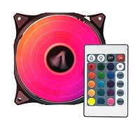 ABYSM Gaming Ventilador Iluminación RGB SLED 120 mm con Mando a Distancia, Ultrasilencioso