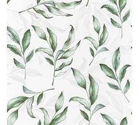 Abyssaly Papel Pintado Autoadhesivo Flor Verde Oscuro, Vinilo Adhesivo Muebles 44cm X 300cm, Papel Adhesivo Impermeable Pegatina Decorativos Encimera de Cocina