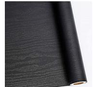 Abyssaly Vinilo Adhesivo Muebles Madera, Vinilo Negro Mate Efecto, Papel Adhesivo para Muebles Autoadhesivo Impermeable Decorativo Cocina, Encimera, Puertas, Mesa, 90cm X 600cm