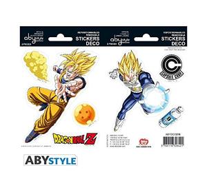 Abysse Corp Pegatinas - 16x11cm/ 2 Caras - DBZ/ Goku-Vegeta