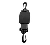 ABYSSTAR Retraktor con mosquetones y Correa de Acero Inoxidable - 40 cm 40, Unisex Adulto, Negro, Large