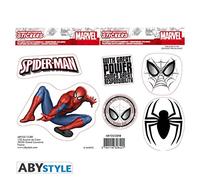 Abystyle Abysse Corp_ABYDCO436 - Pegatinas de Marvel (16 x 11 cm, 2 Hojas), diseño de Spiderman X5
