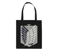 ABYSTYLE ATTACK ON TITAN Emblema Scout, Negro, Negro, Negro, Eco Tote Bag, negro, 37 x 42 cm, Eco Tote Bag